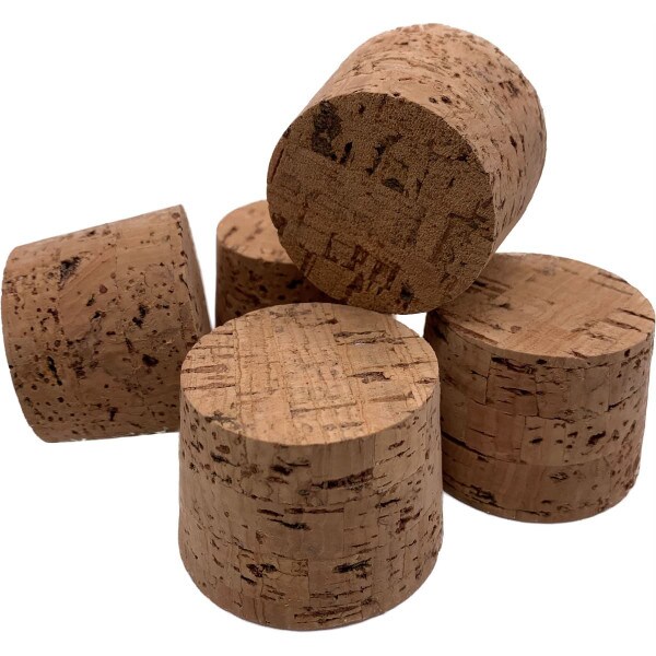Tapered cork stoppers, conical cork